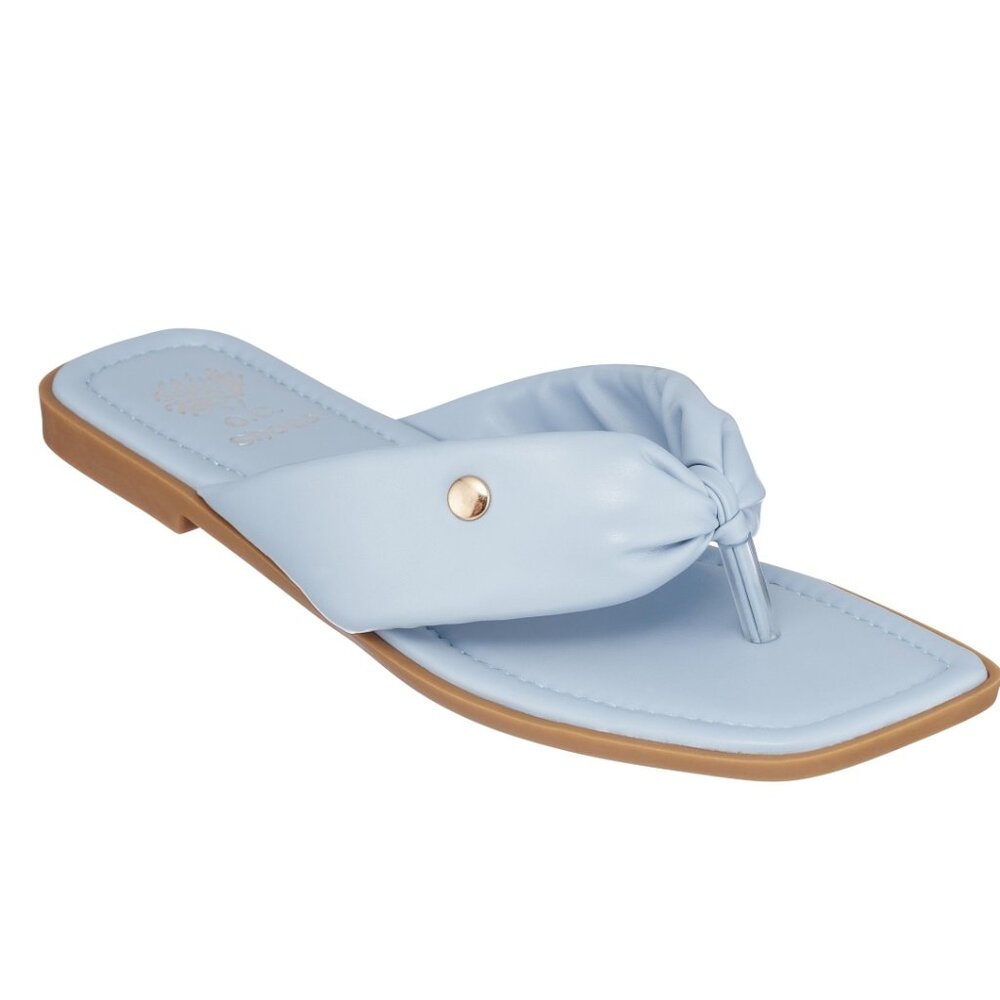 GC Shoes Womens Flat Faux Leather Fashion Sandals Slip on Summer Slides